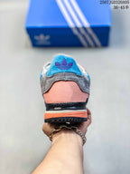 adidas ZX 750 Retro Sneakers in Gray, Purple and Coral