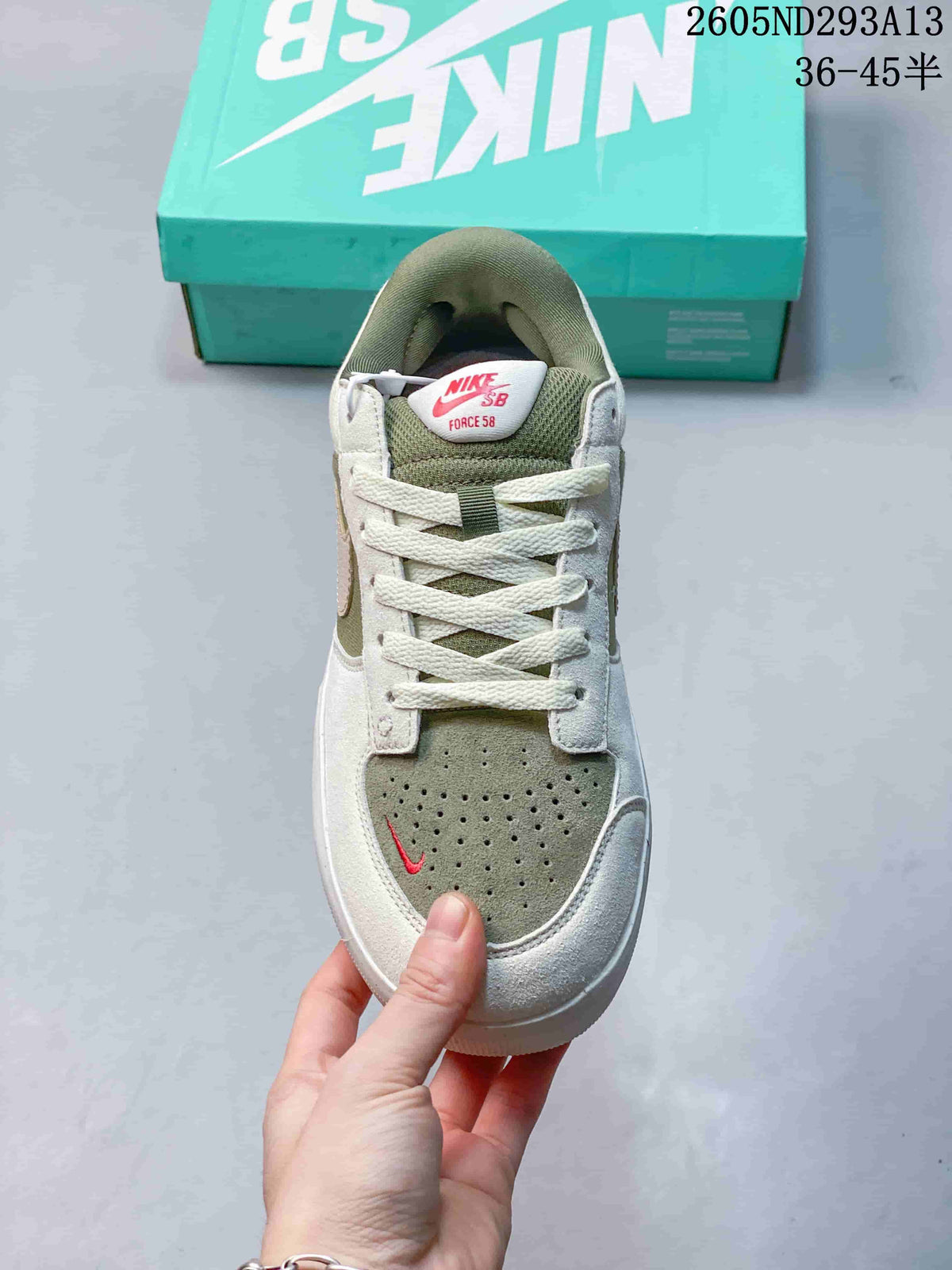 Nike SB Force 58 Low Sneakers White Green 2605ND293A13