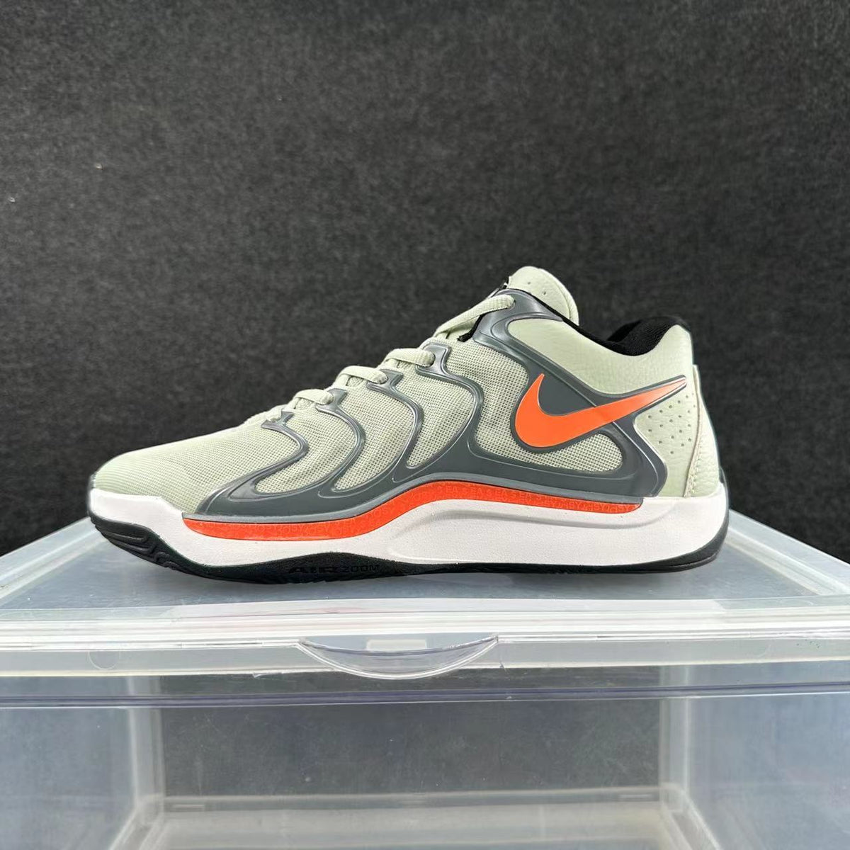 Nike Gray and Red Basketball Sneakers