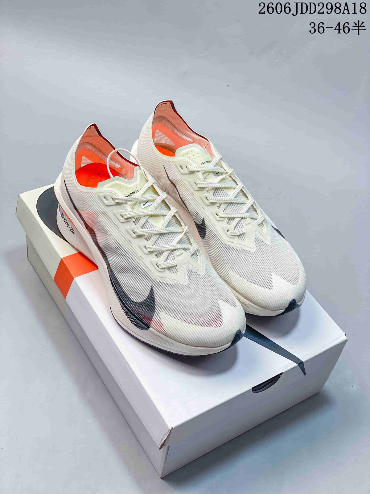 Nike ZoomX Vaporfly NEXT% 4 White Orange Running Shoes