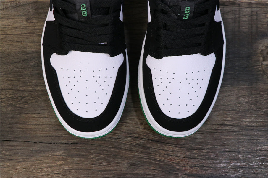 Jordan 1 Low Black Green Sneakers 553558-113