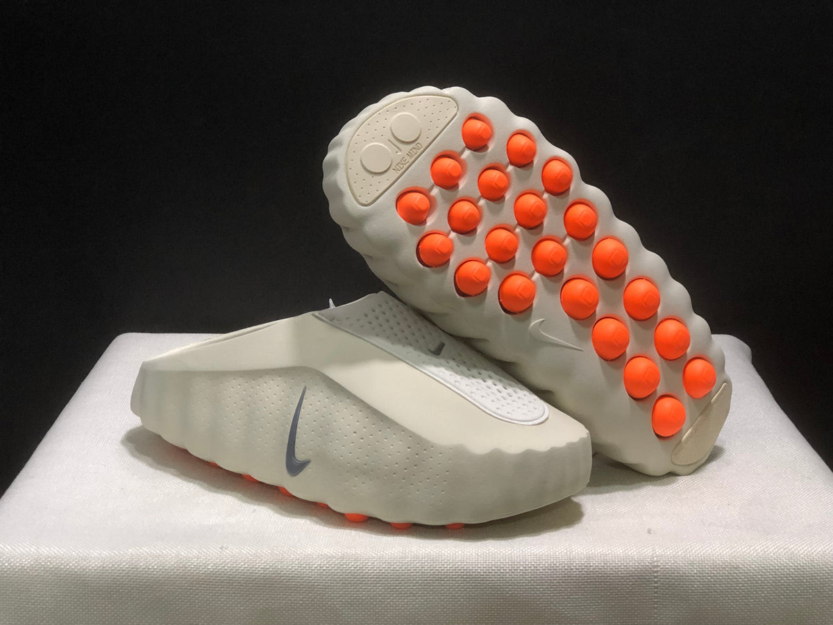 Nike Mind 001 Light Bone Solar Red Mules