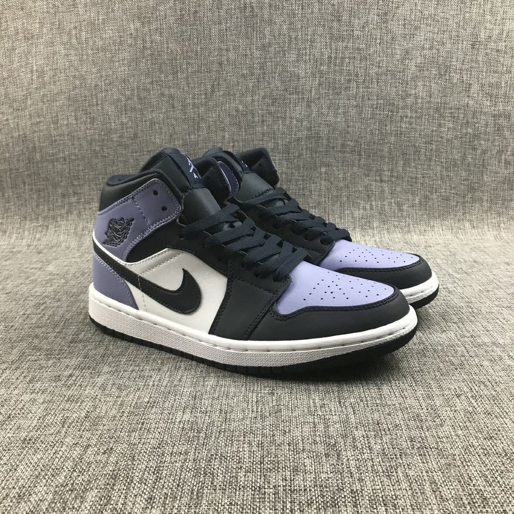Jordan 1 Mid Sneakers Deep Blue Toe 554724-445