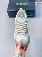 ECCO White Mesh-Look Lace-Up Sneakers 2606GDD608A28