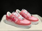 BAPE Sta Low-Top Sneakers Pink and White