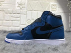 Jordan AJ1 High Black Blue Sneakers 555088-404