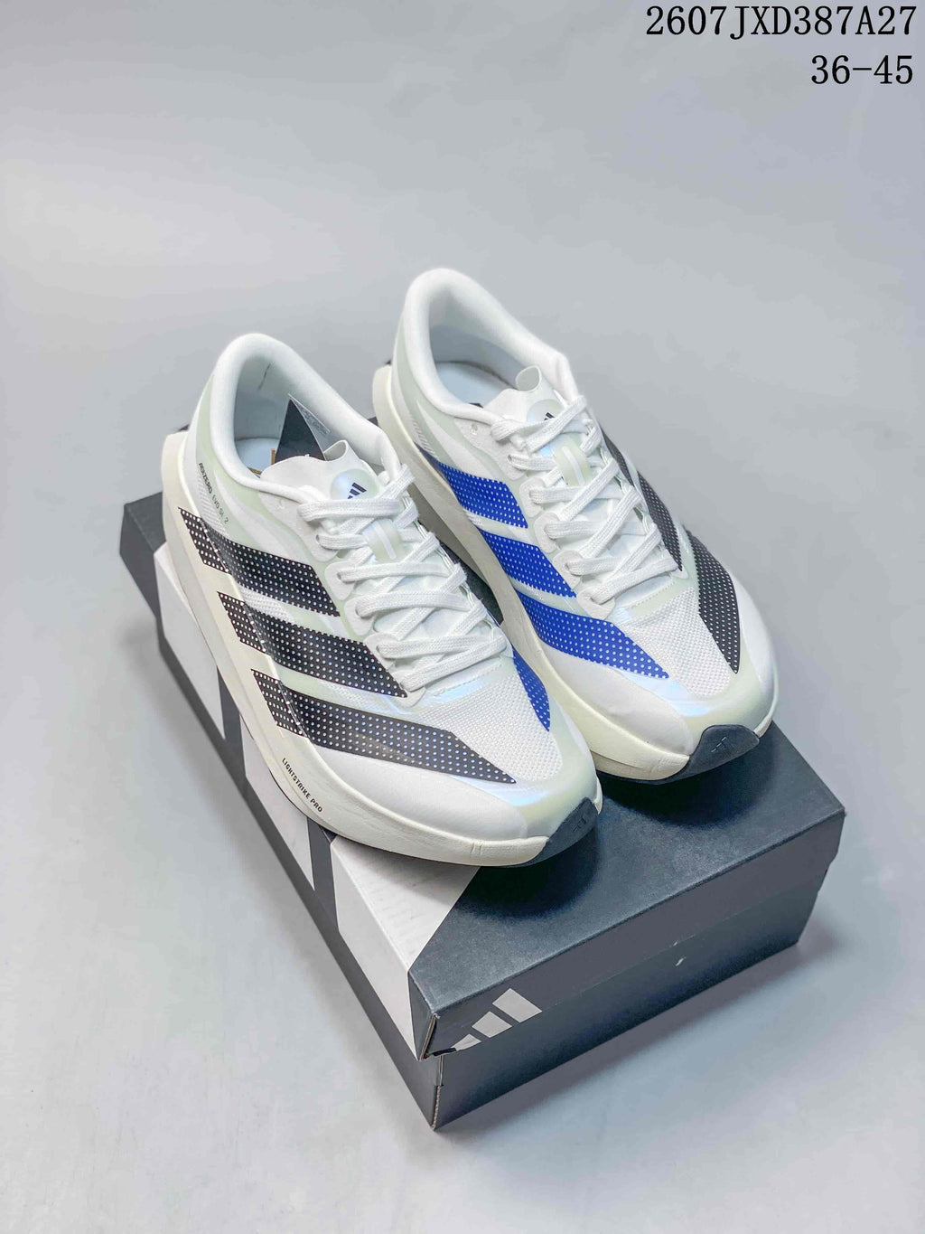 adidas Adizero Evo SL ATR Running Sneakers White Blue Black