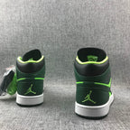 Air Jordan 1 Mid Fluorescent Green Sneakers 554724-330