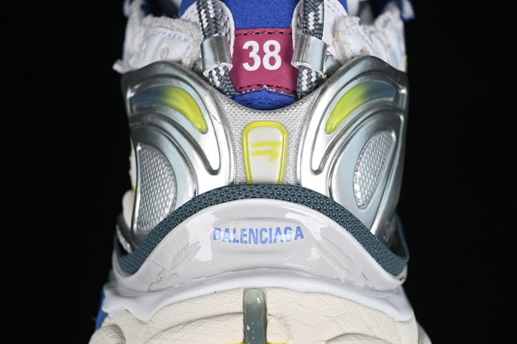 Balenciaga Runner 7.0 Sneakers in White, Blue and Yellow