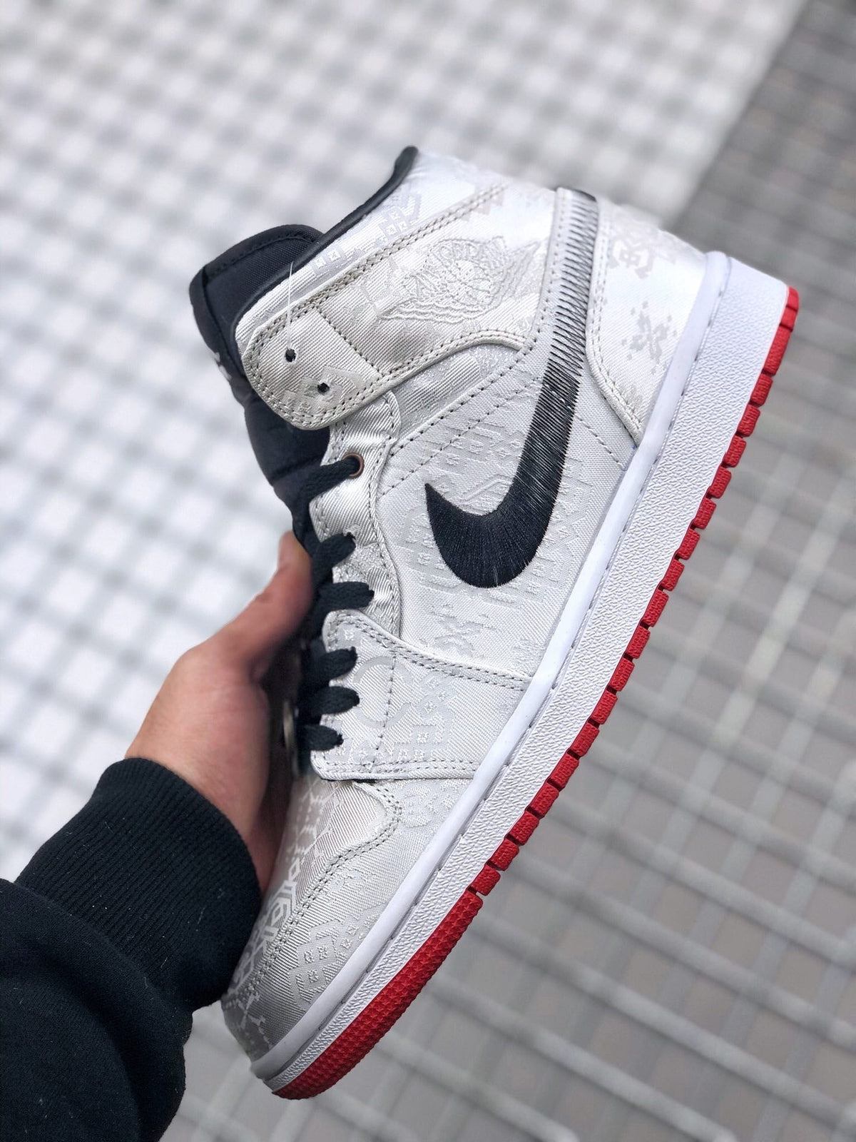 Air Jordan 1 Mid Edison Chen White Silk CU2804-100 Sneakers
