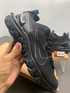 Nike React Black Grid-Textured Sneakers