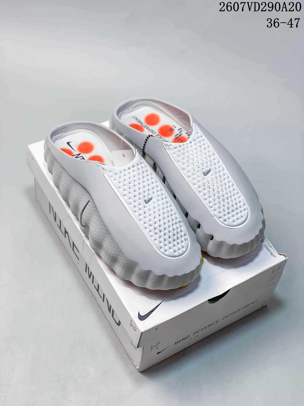 Nike Mind 001 Slide Sandals White/Light Gray 2607VD290A20