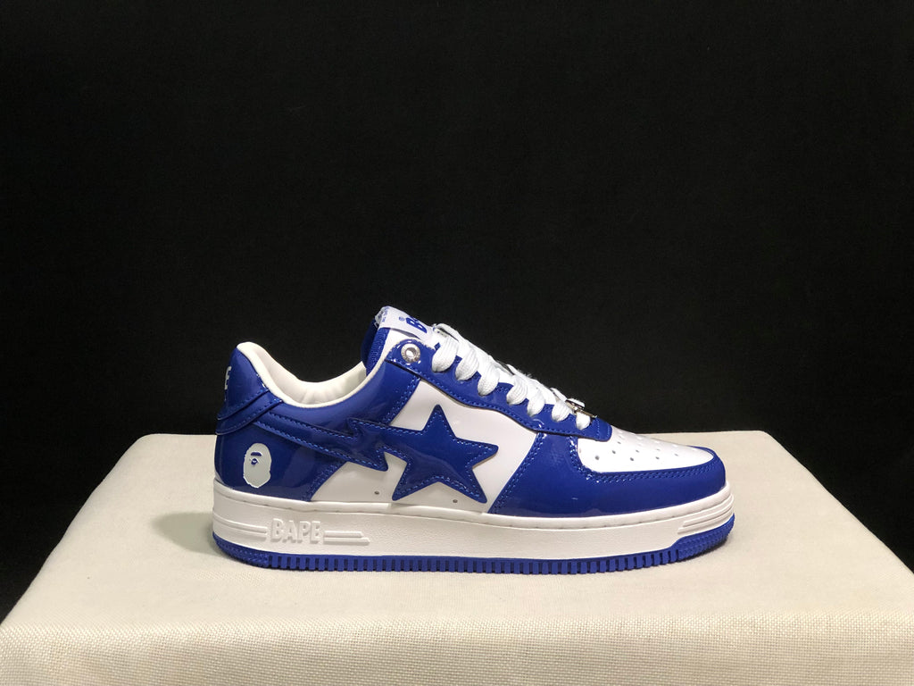 Bape Sta Low-Top Sneakers Blue and White