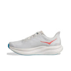 HOKA Mach 6 Running Shoes, White with Coral and Blue