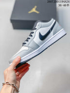 Jordan Air Jordan 1 Low White Grey Black Sneakers 2607 JDD1194A24