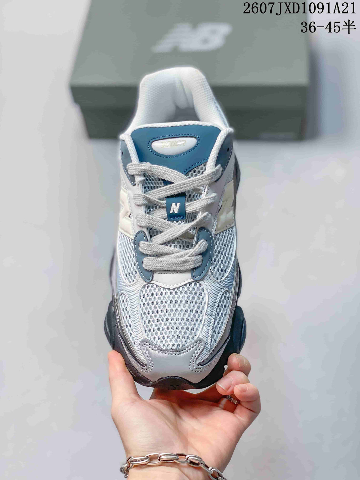 New Balance 9060 Blue and Grey Mesh Sneakers