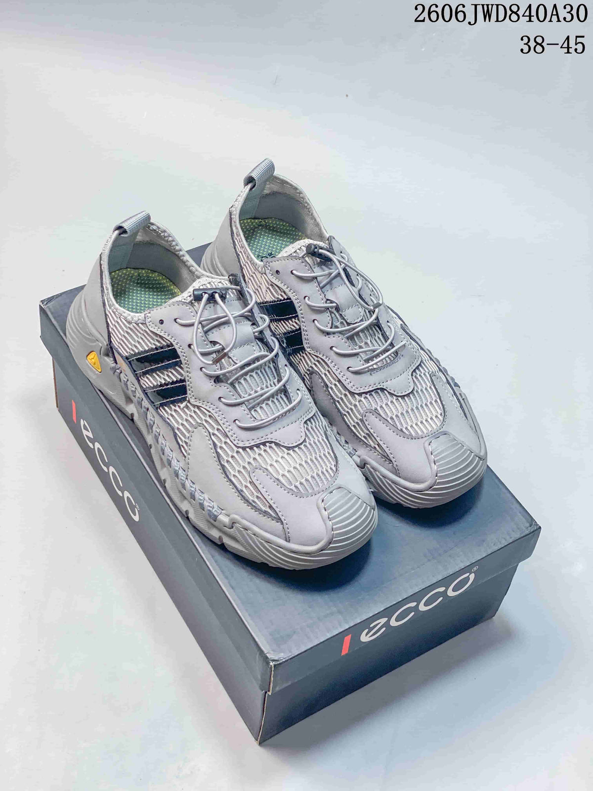 ECCO Baroque Series Gray Mesh Casual Sneakers
