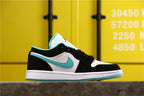 Jordan 1 Low White Island Green Black Sneakers CQ9828-131