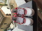 Jordan 4 Retro White and Red High-Top Sneakers