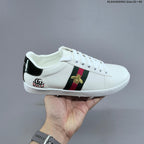 Gucci White Low-Top Sneakers with Logo Webbing