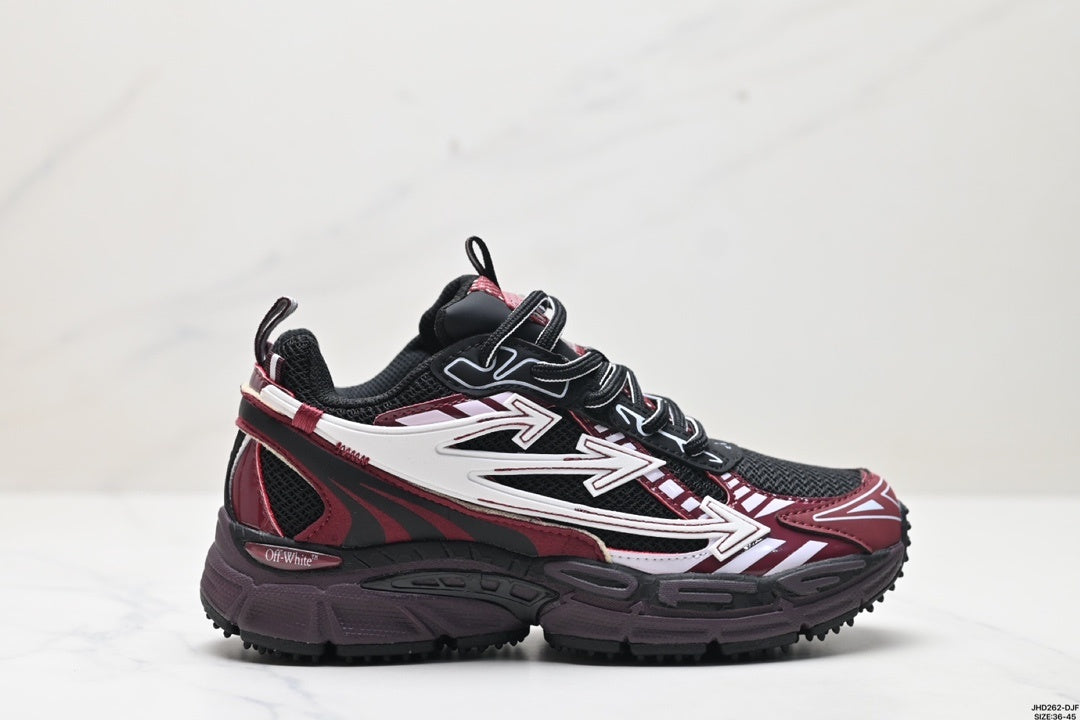 Off-White Be Right Back Sneakers Burgundy Black White