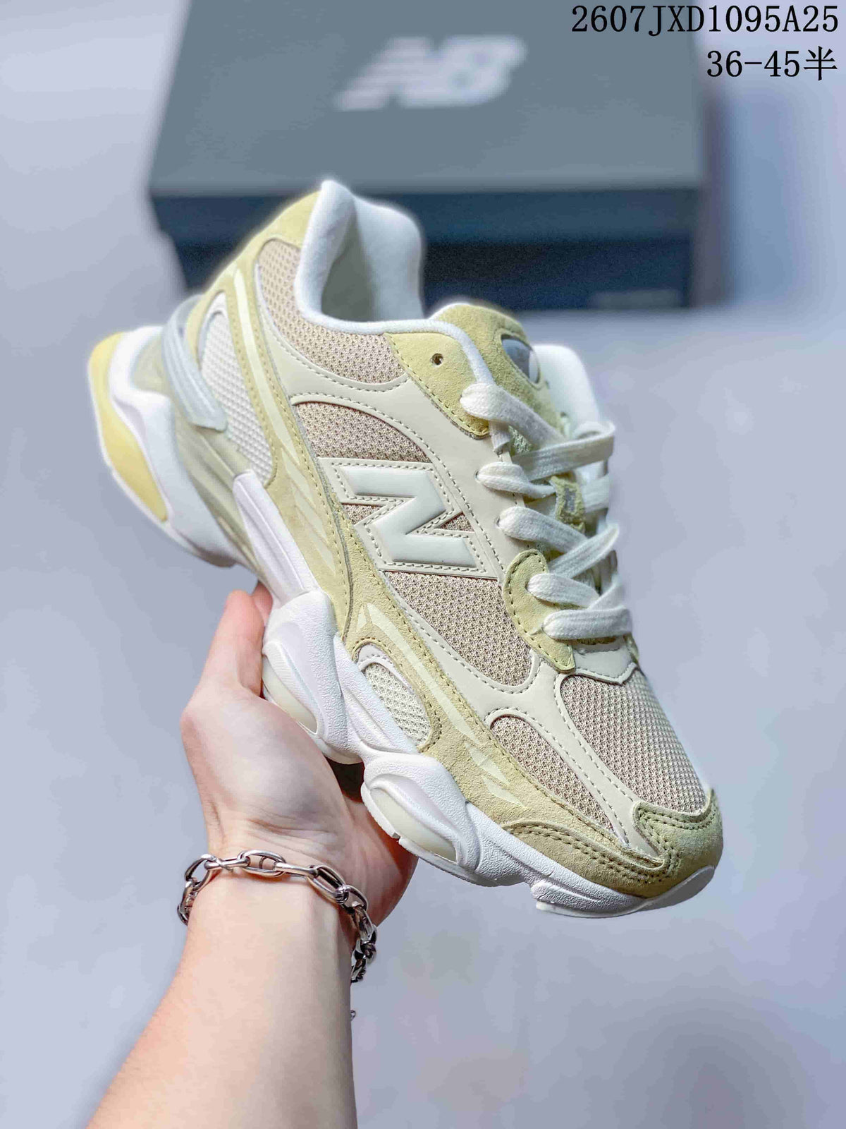 New Balance 9060R Suede Sneakers Pale Green Cream