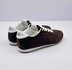 Alo Low-Top Sneakers Dark Brown with White Accents