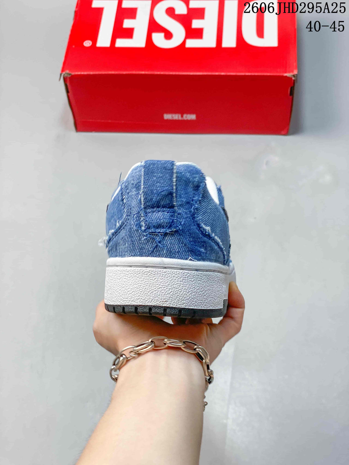 Diesel S-Ukyo V2 Low-Top Sneakers in Blue Denim