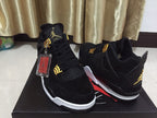 Jordan 4 Black and Gold High-Top Sneakers