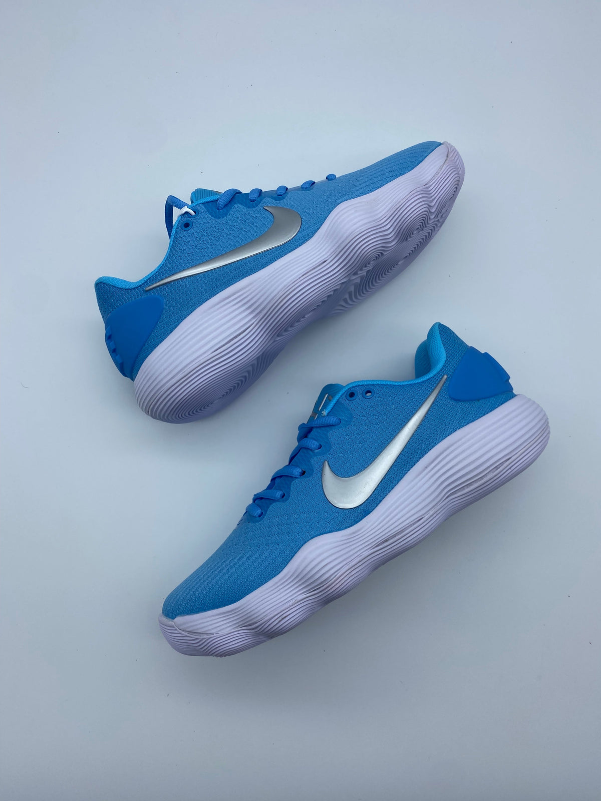 Nike Blue and White Basketball Sneakers