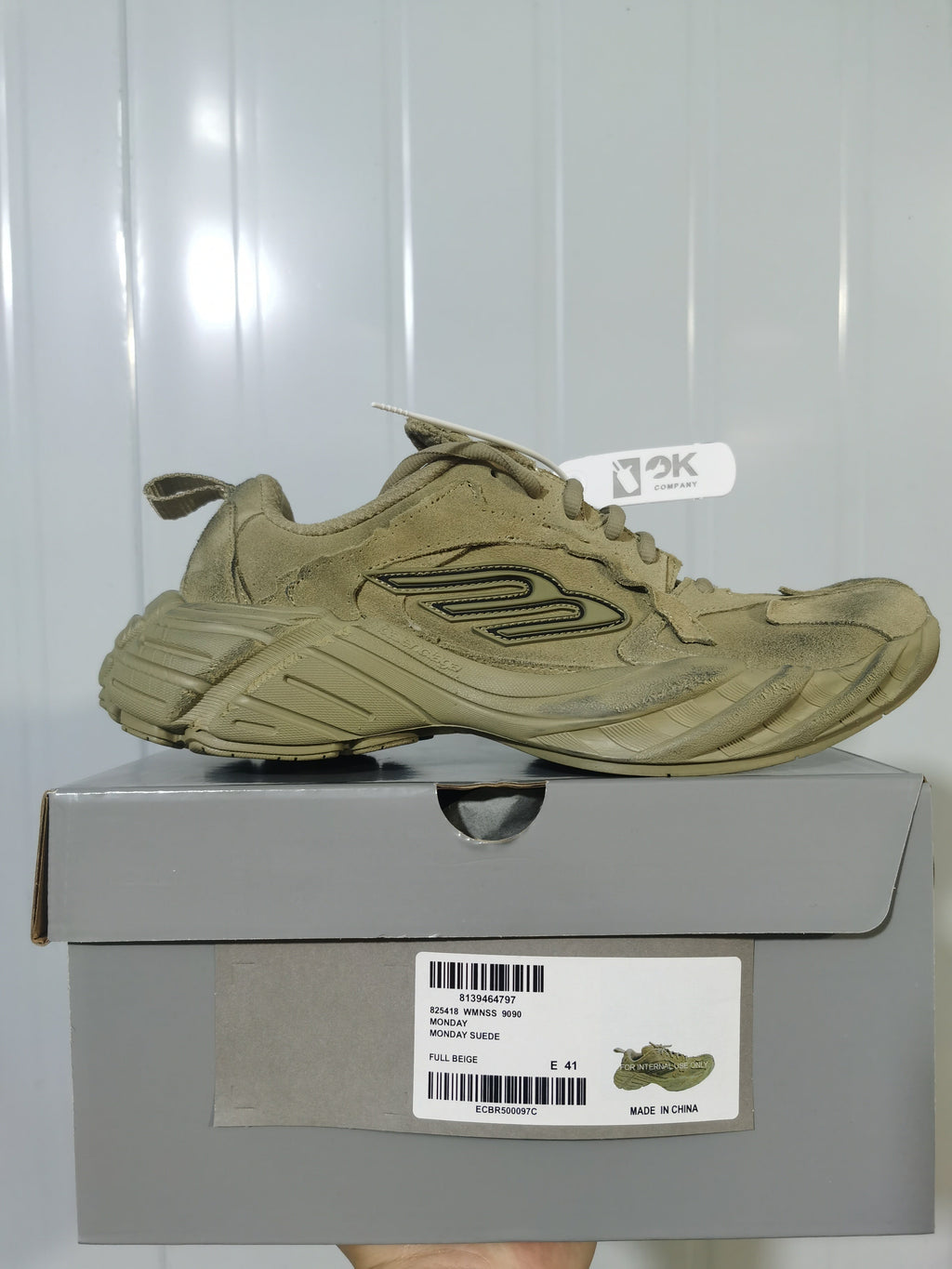 3K Company 9090 Monday Suede Sneakers Beige