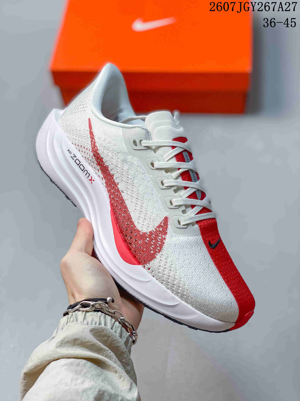Nike Pegasus Turbo 4 White Red Running Sneakers