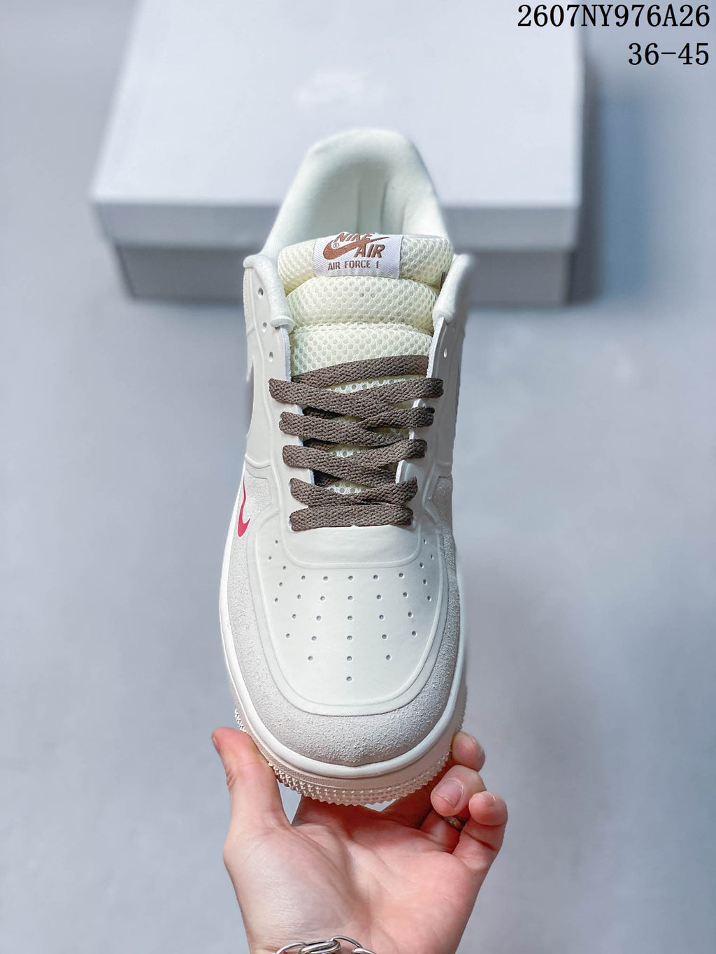 Nike Air Force 1 '07 LV8 Low-Top Sneakers White Brown