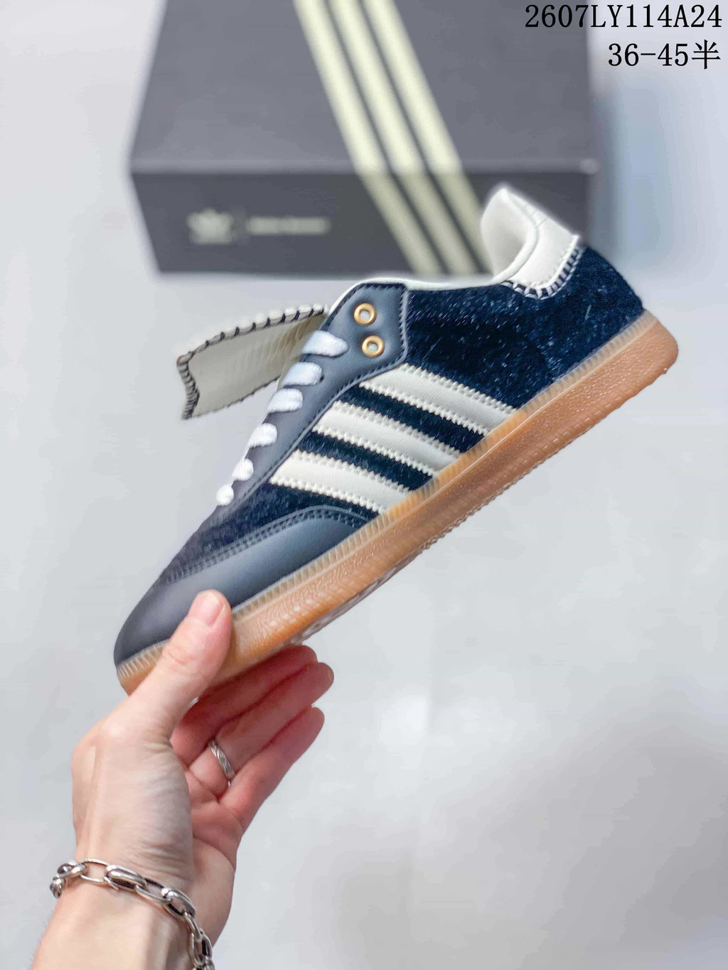 Adidas Wales Bonner Samba Low Sneakers Navy White