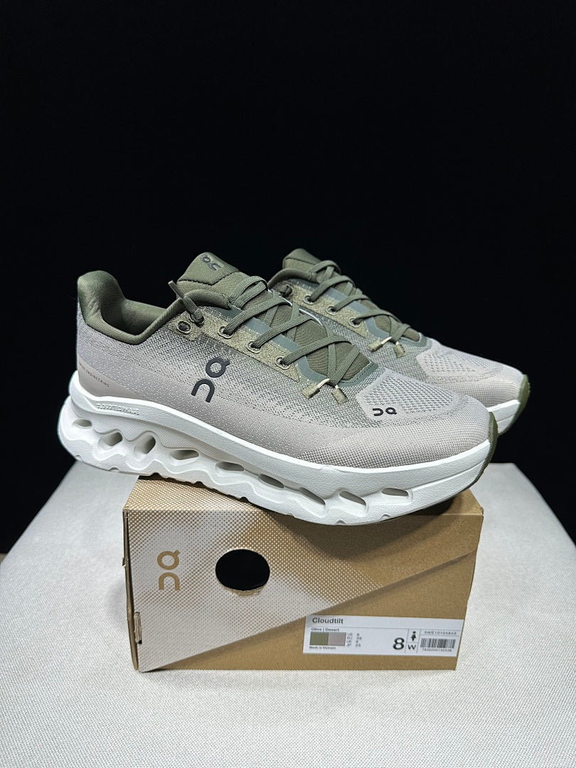 On Cloudtilt Sneakers in Olive and Desert