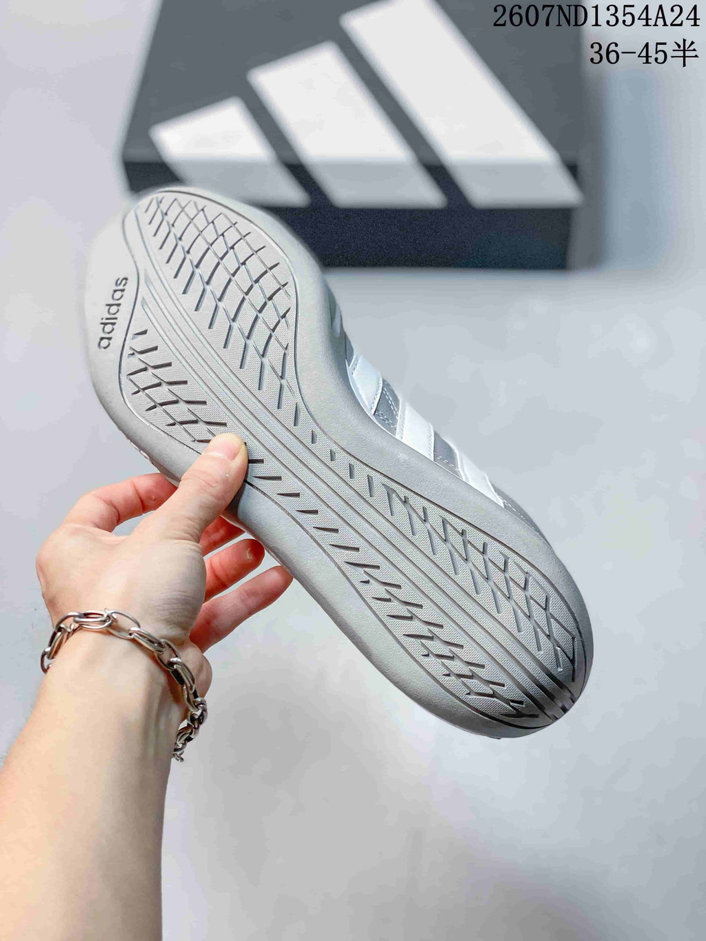 adidas Adipista Gray White Low-Top Sneakers