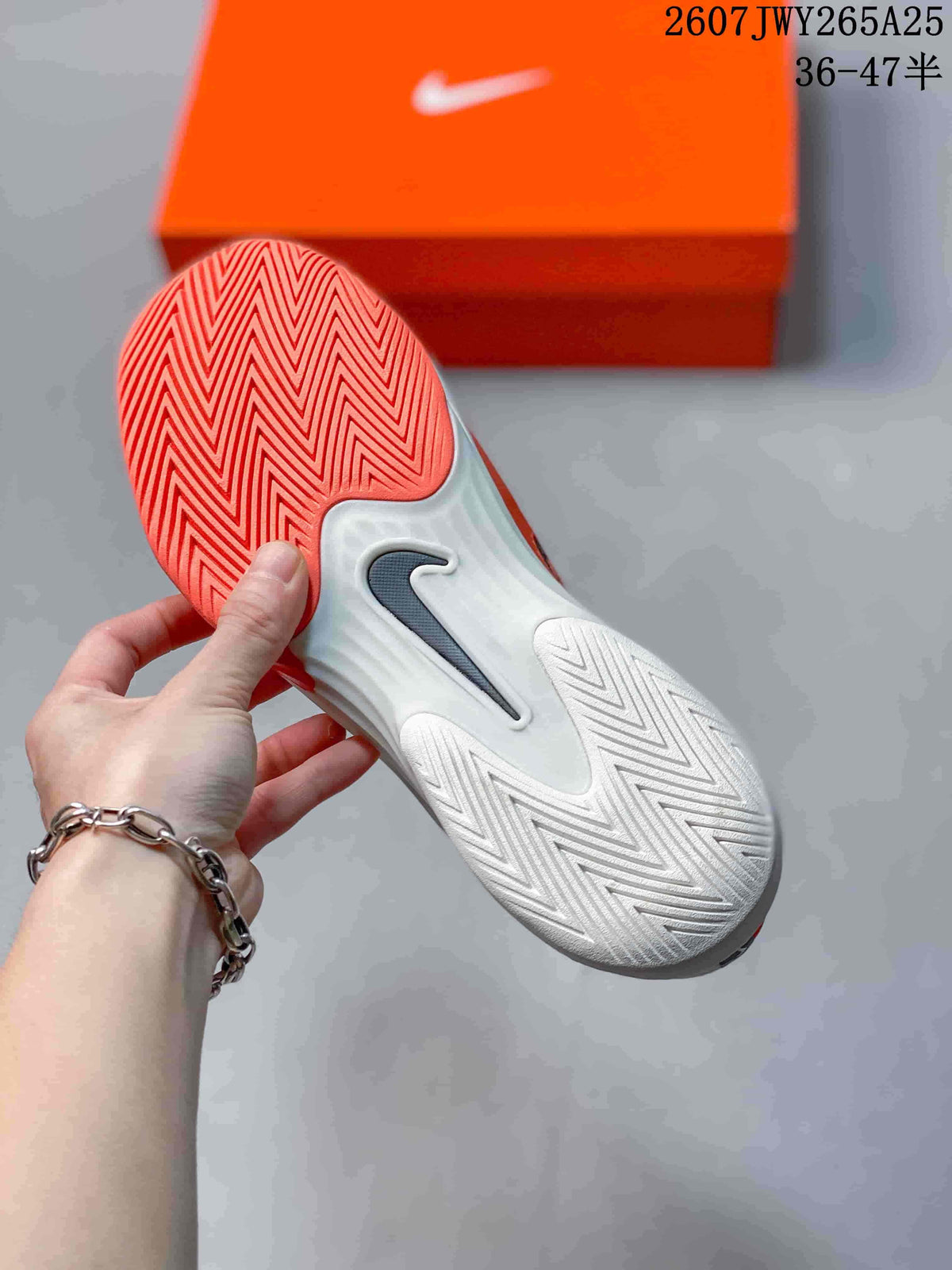 Nike Vapor 12 Low-Top Tennis Shoes White and Coral