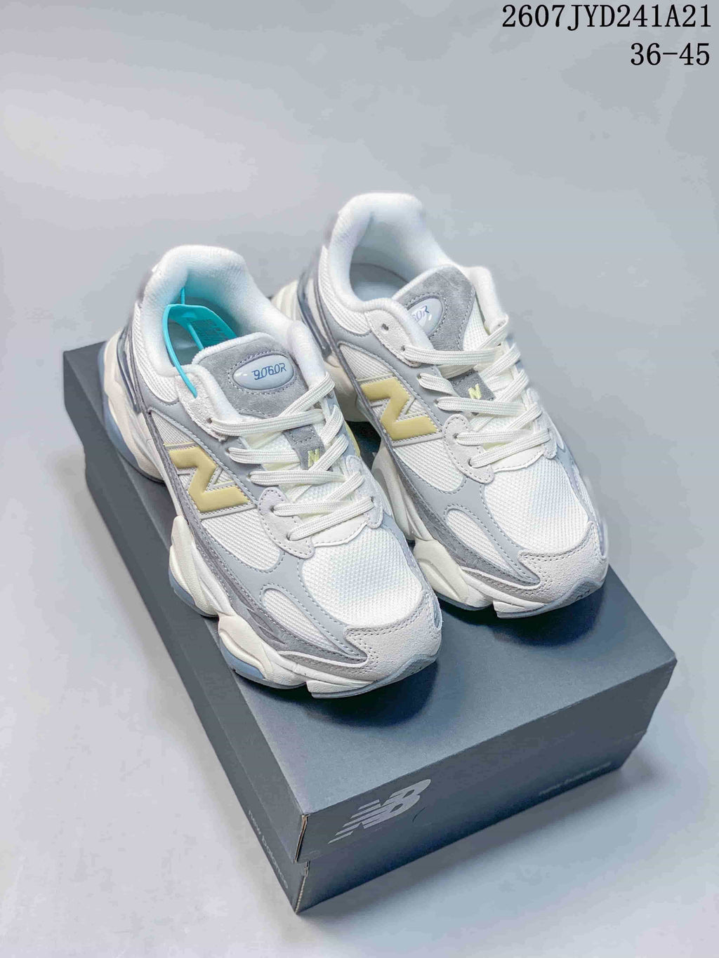 New Balance 9060 Sneakers White Grey Yellow Blue