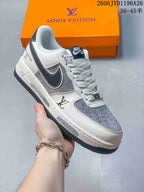 Nike Air Force 1 Low Louis Vuitton-Style Sneakers, Blue and White