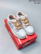 Nike SB Dunk Low Pro Sneakers White and Light Blue