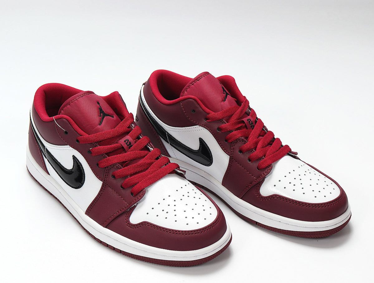 Jordan 1 Low White and Rose Red Sneakers 553558-604