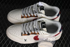 Nike SB Dunk Low White Burgundy Sneakers
