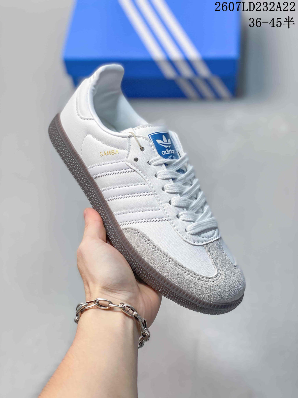 Adidas Originals Samba Vegan OG Sneakers White Grey 2607LD232A22