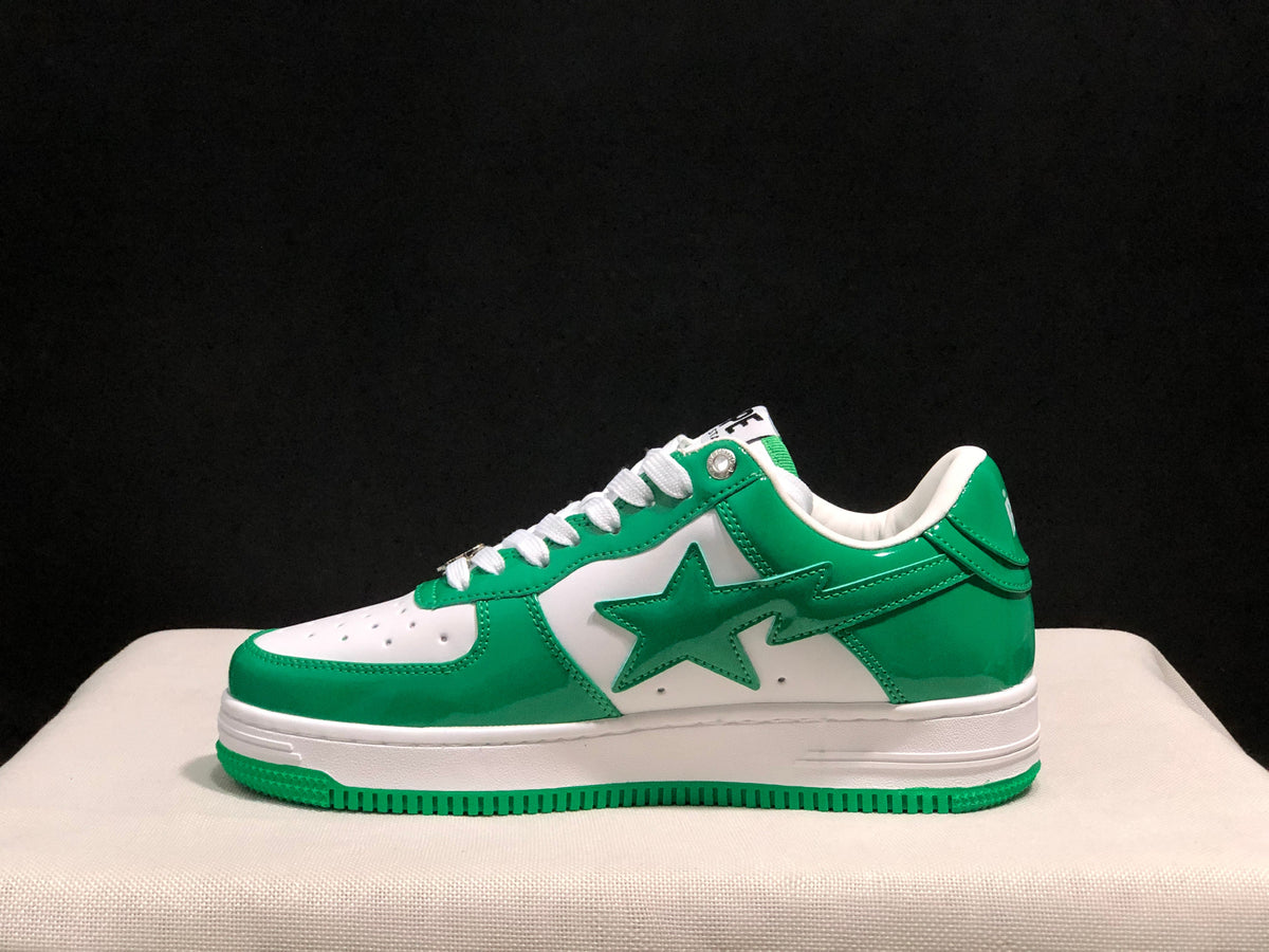 BAPE STA Low-Top Sneakers White and Green