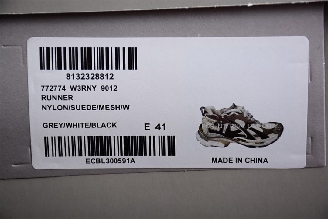 Balenciaga Runner Sneakers Grey White Black 772774