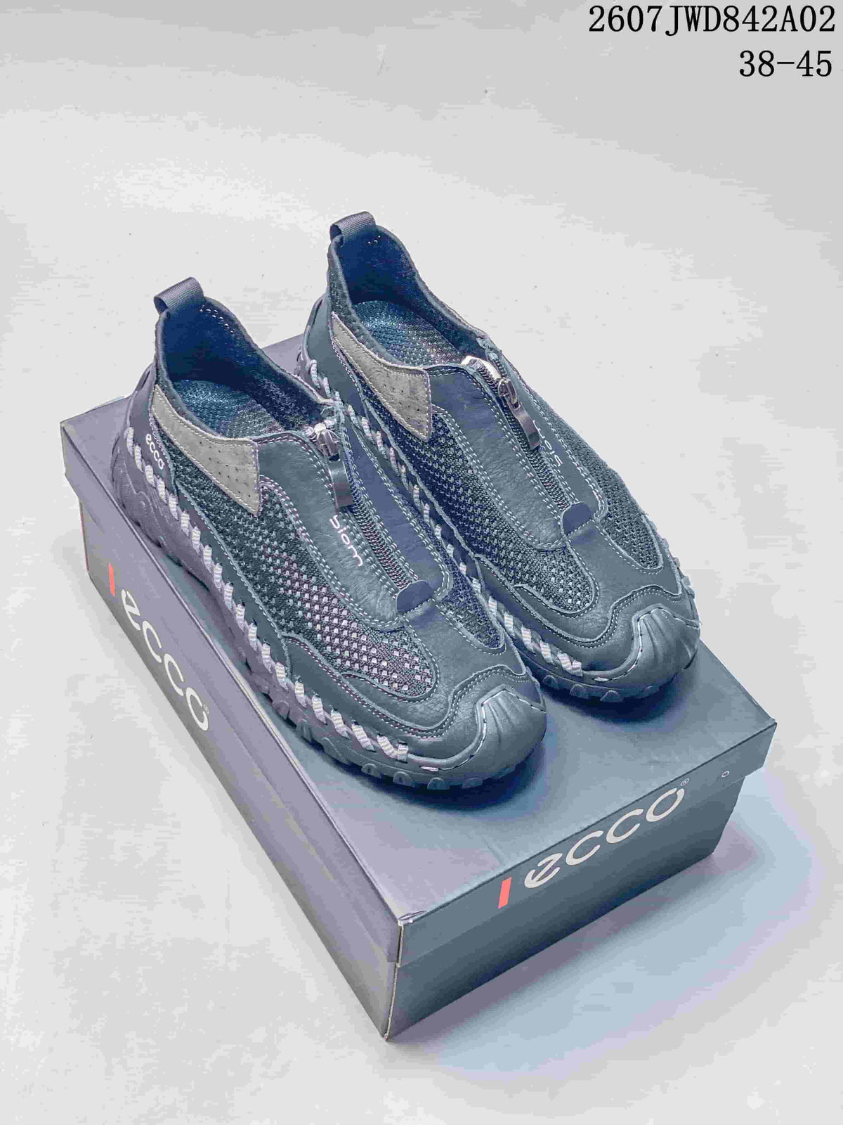 ECCO Zip-Front Mesh Casual Shoes