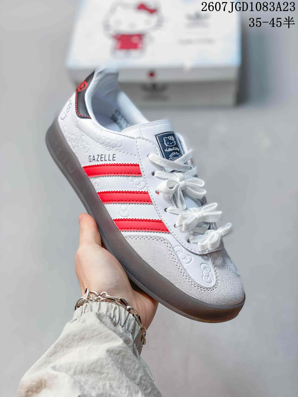 adidas Gazelle Hello Kitty Sneakers White Red
