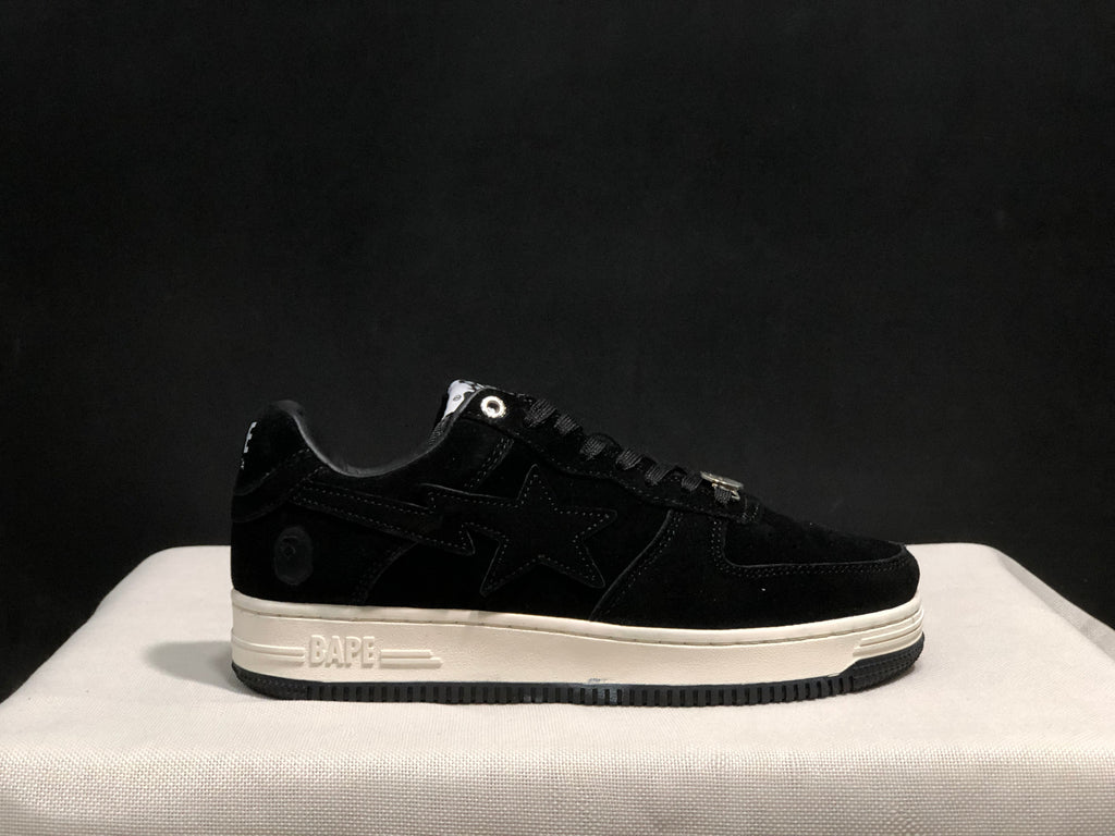 BAPE STA Low-Top Sneakers Black Suede