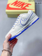 Nike Dunk Low Retro x IP White Blue Sneakers 2607JVD1152A22