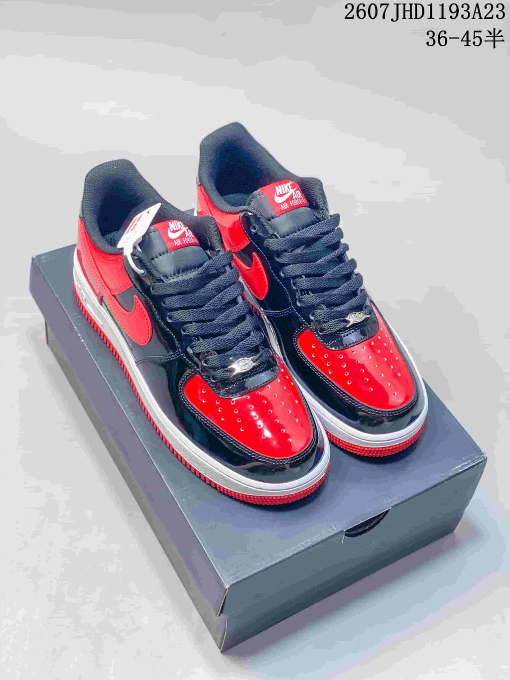 Nike Air Force 1 '07 Red Black Low-Top Sneakers